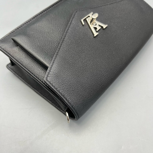 Louis Vuitton Mylockme Chain Pochette Calfskin Black