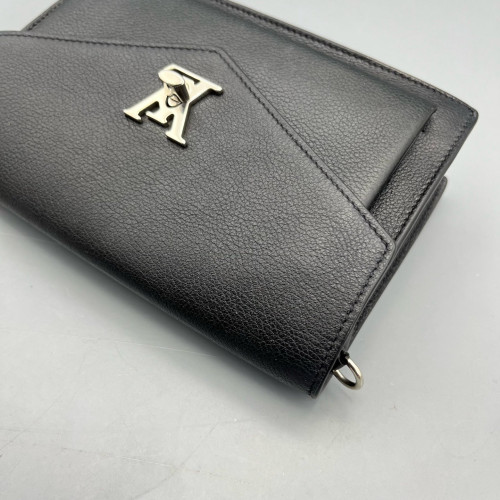 Louis Vuitton Mylockme Chain Pochette Calfskin Black