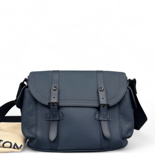 Louis Vuitton Christopher Messenger Calfskin Blue