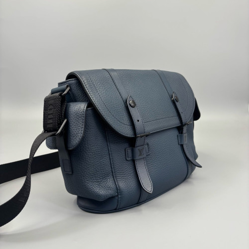 Louis Vuitton Christopher Messenger Calfskin Blue