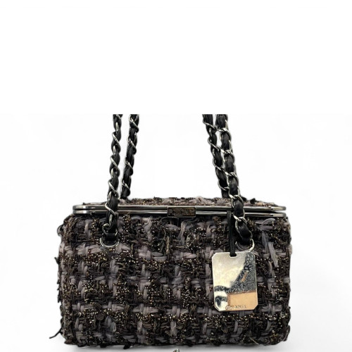 Chanel Box Bag Tweed Purple