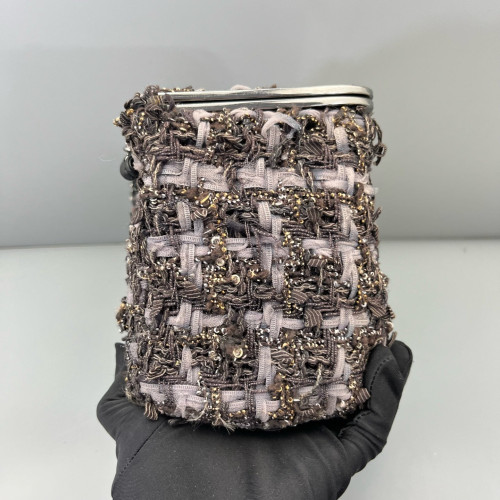 Chanel Box Bag Tweed Purple