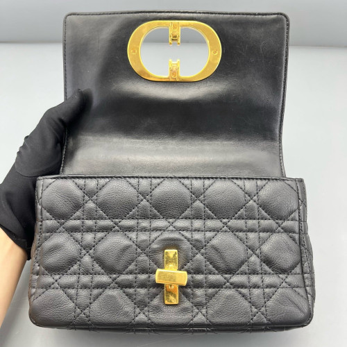 Dior Small Caro Bag Calfskin Black
