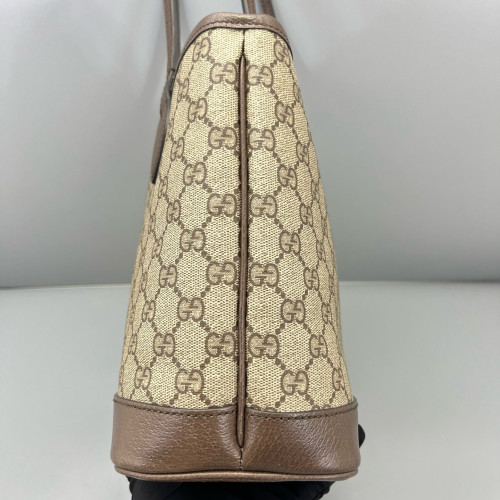 Gucci Ophidia Tote Bag GG Supreme Monogram Beige Ebony Beige Brown