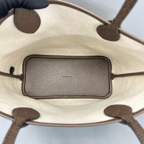 Gucci Ophidia Tote Bag GG Supreme Monogram Beige Ebony Beige Brown