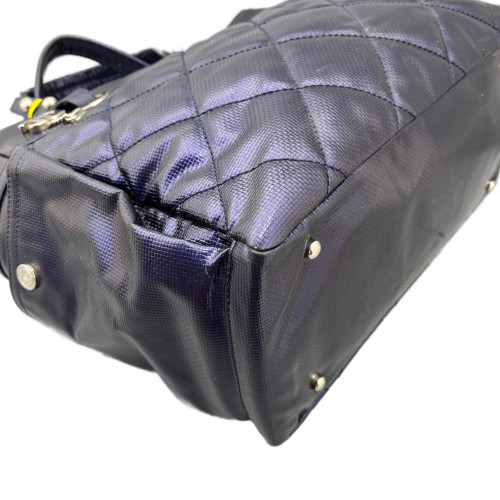 Chanel Quilted Paris-Biarritz Tote GM Nylon Blue