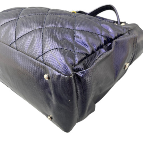 Chanel Quilted Paris-Biarritz Tote GM Nylon Blue