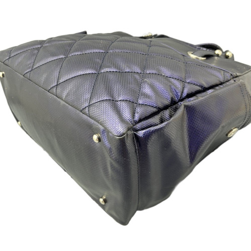 Chanel Quilted Paris-Biarritz Tote GM Nylon Blue
