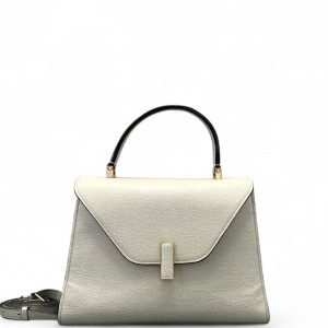 Valextra Handbag Calfskin Light Grey Valextra Handbag Calfskin Light Grey