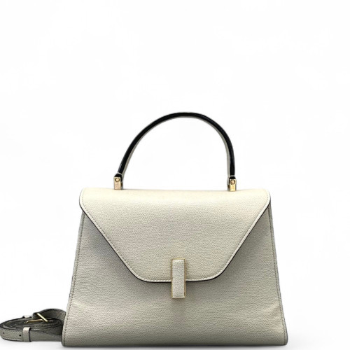 Valextra Handbag Calfskin Light Grey