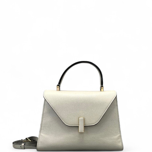 Valextra Handbag Calfskin Light Grey