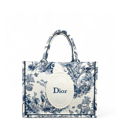 Dior Medium Book Tote Canvas Blue White Dior Medium Book Tote Canvas Blue White