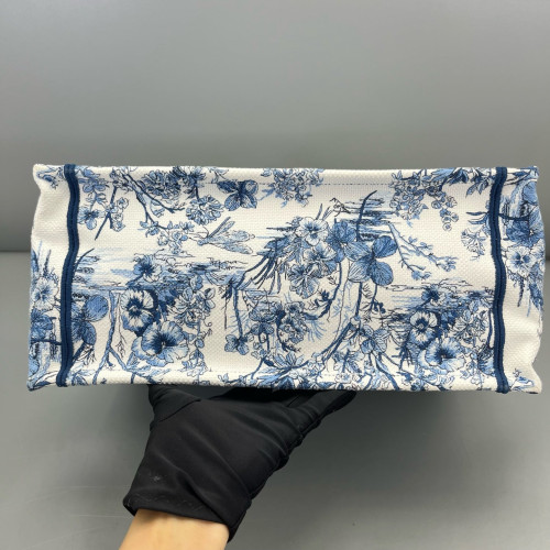 Dior Medium Book Tote Canvas Blue White Dior Medium Book Tote Canvas Blue White