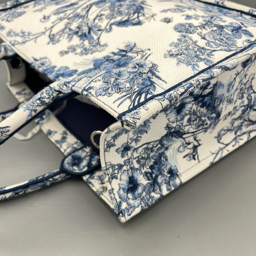 Dior Medium Book Tote Canvas Blue White Dior Medium Book Tote Canvas Blue White