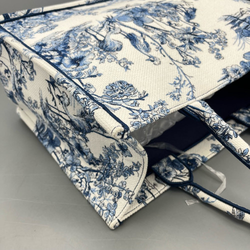 Dior Medium Book Tote Canvas Blue White Dior Medium Book Tote Canvas Blue White