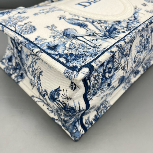 Dior Medium Book Tote Canvas Blue White Dior Medium Book Tote Canvas Blue White