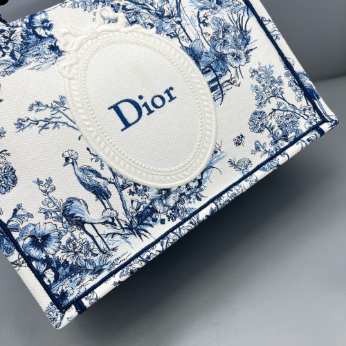 Dior Medium Book Tote Canvas Blue White Dior Medium Book Tote Canvas Blue White