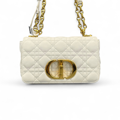 Dior Small Caro Bag Calfskin White