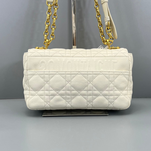 Dior Small Caro Bag Calfskin White