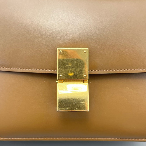 Celine Medium Classic Box Smooth Calfskin Tan