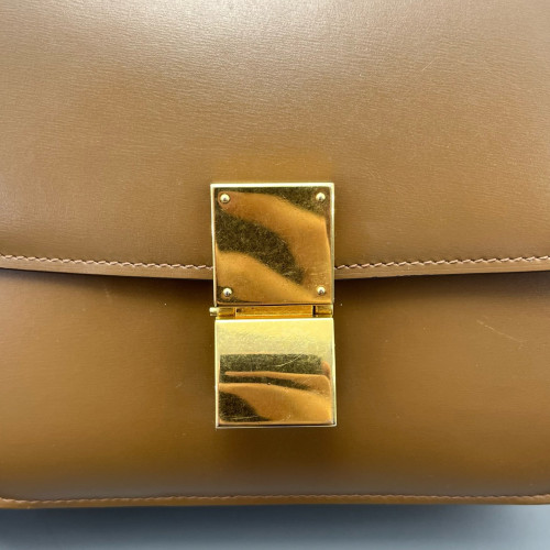 Celine Medium Classic Box Smooth Calfskin Tan
