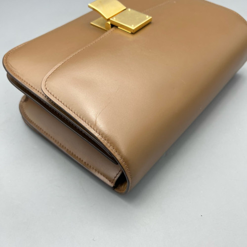Celine Medium Classic Box Smooth Calfskin Tan