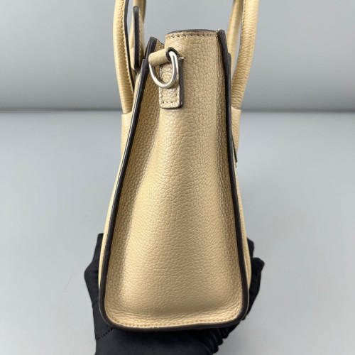 Celine Nano Luggage Grained Calfskin Natural Tan