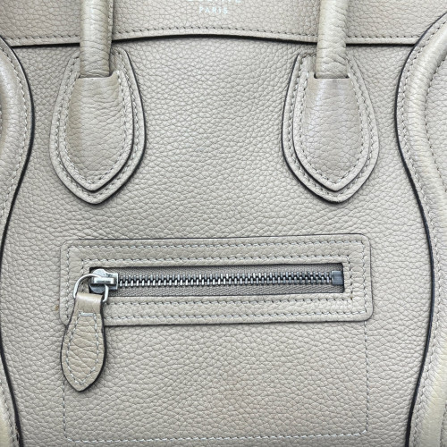Celine Nano Luggage Grained Calfskin Natural Tan