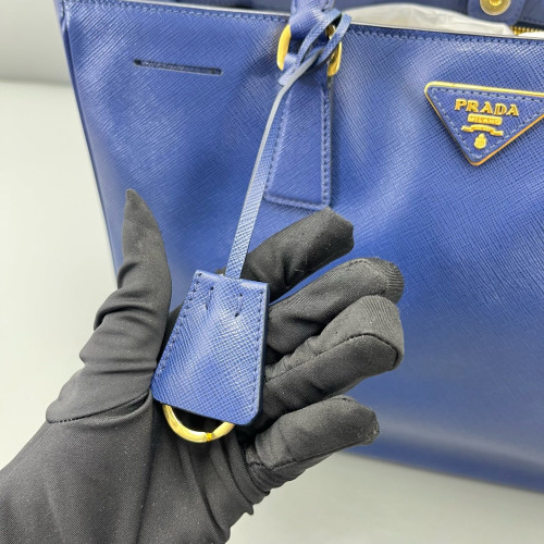 Prada Galleria Tote Saffiano Calfskin Dark Blue