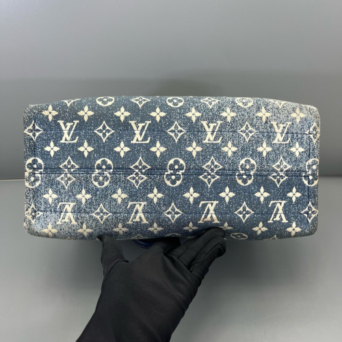 Louis Vuitton Onthego MM Denim Monogram Blue