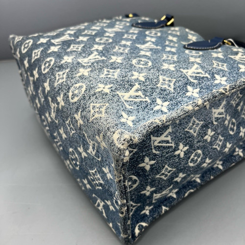 Louis Vuitton Onthego MM Denim Monogram Blue