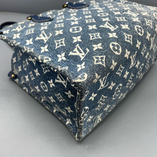 Louis Vuitton Onthego MM Denim Monogram Blue