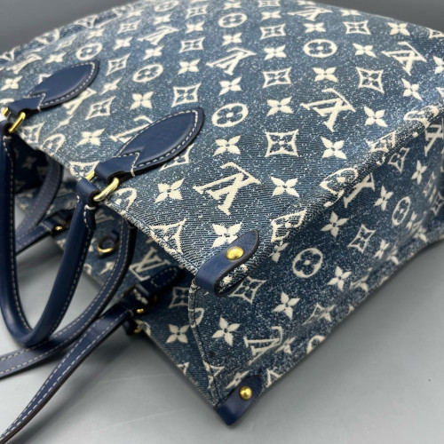 Louis Vuitton Onthego MM Denim Monogram Blue