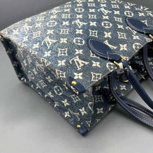 Louis Vuitton Onthego MM Denim Monogram Blue