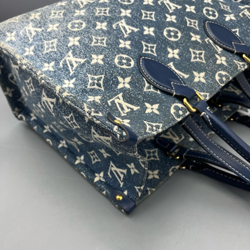 Louis Vuitton Onthego MM Denim Monogram Blue