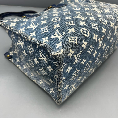Louis Vuitton Onthego MM Denim Monogram Blue