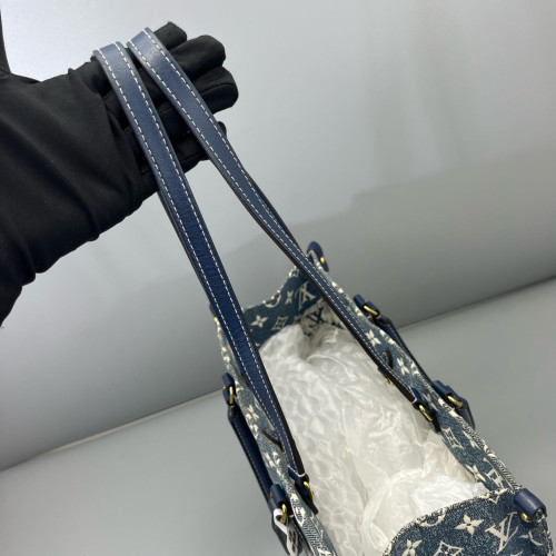 Louis Vuitton Onthego MM Denim Monogram Blue