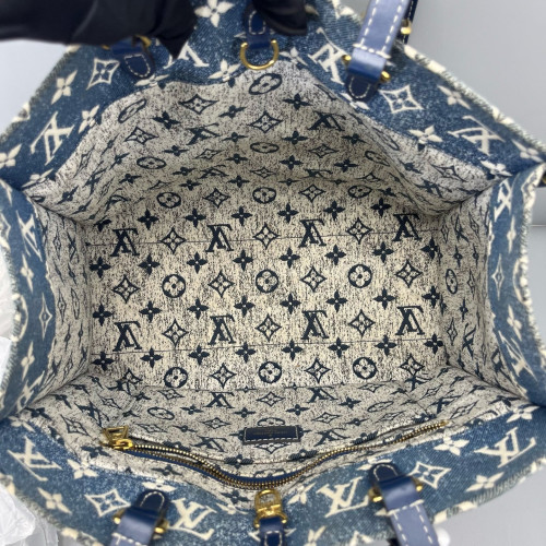 Louis Vuitton Onthego MM Denim Monogram Blue