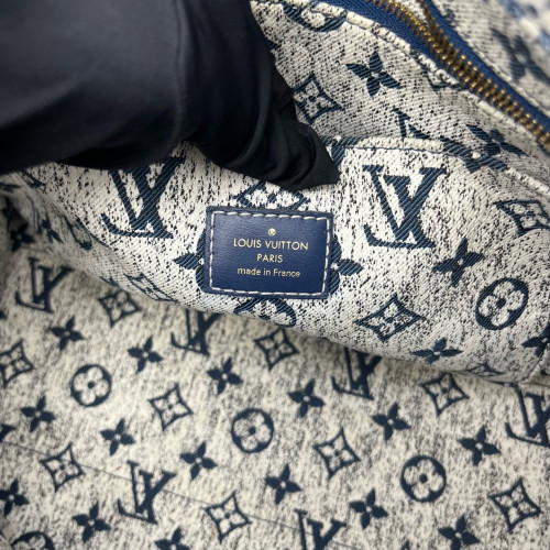 Louis Vuitton Onthego MM Denim Monogram Blue