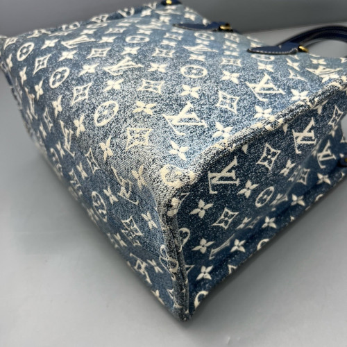 Louis Vuitton Onthego MM Denim Monogram Blue