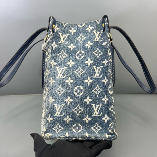 Louis Vuitton Onthego MM Denim Monogram Blue