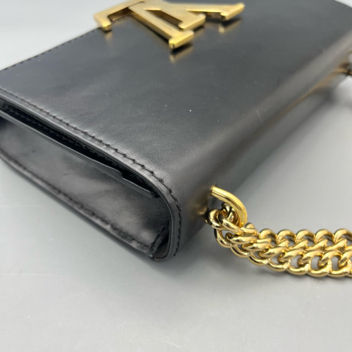Louis Vuitton Shoulder Bag Calfskin Black