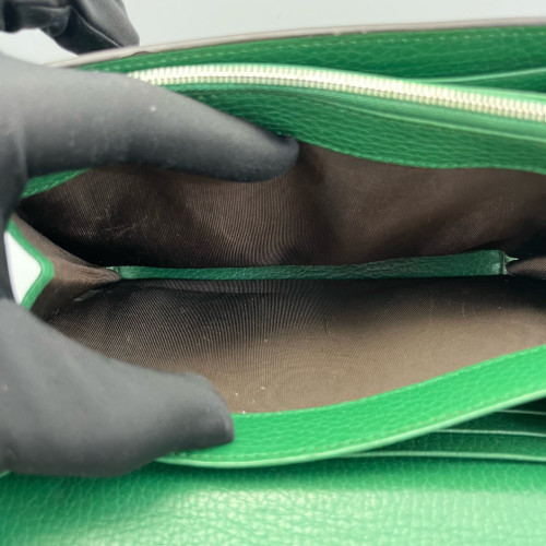 Gucci Mini Dionysus Chain Wallet Grained Calfskin Green