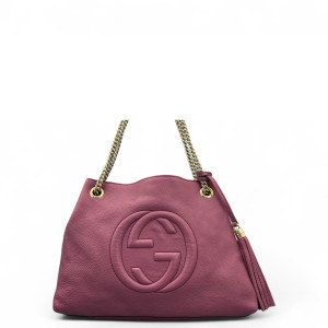 Gucci Medium Soho Shoulder Bag Calfskin Azalea