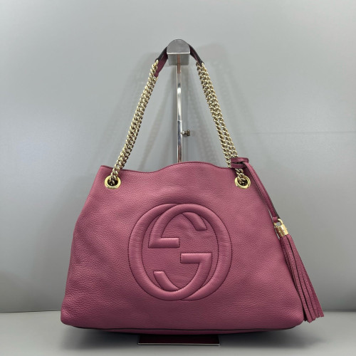 Gucci Medium Soho Shoulder Bag Calfskin Azalea Gucci Medium Soho Shoulder Bag Calfskin Azalea