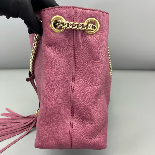 Gucci Medium Soho Shoulder Bag Calfskin Azalea Gucci Medium Soho Shoulder Bag Calfskin Azalea