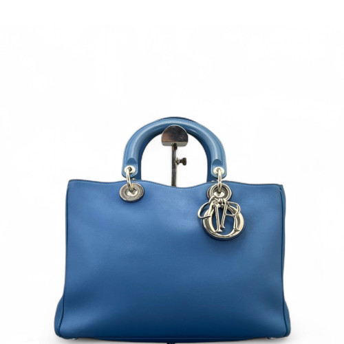 Dior Medium Diorissimo Tote Calfskin Blue