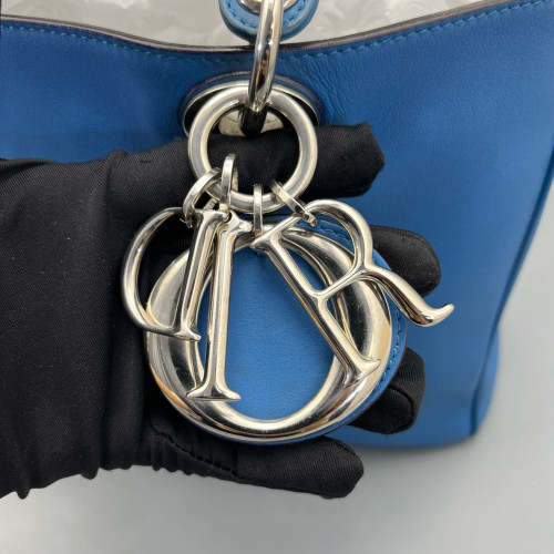 Dior Medium Diorissimo Tote Calfskin Blue