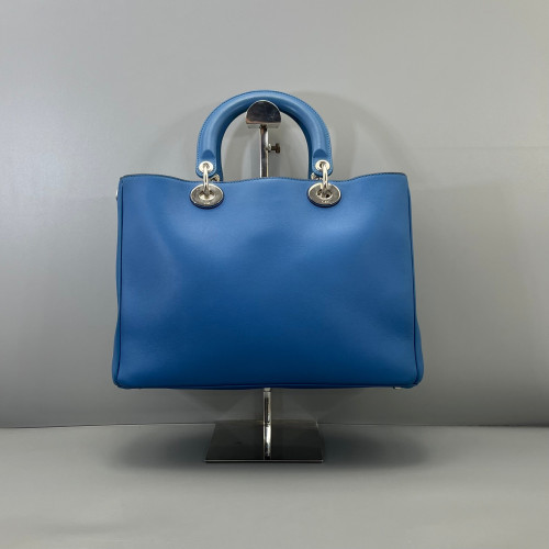 Dior Medium Diorissimo Tote Calfskin Blue