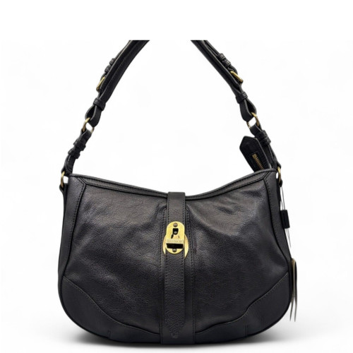 Burberry Shoulder Bag Grained Calfskin Black